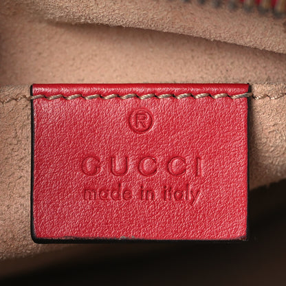 Gucci Calfskin Matelasse Small GG Marmont Chain Shoulder Bag Hibiscus Red 5 of 8