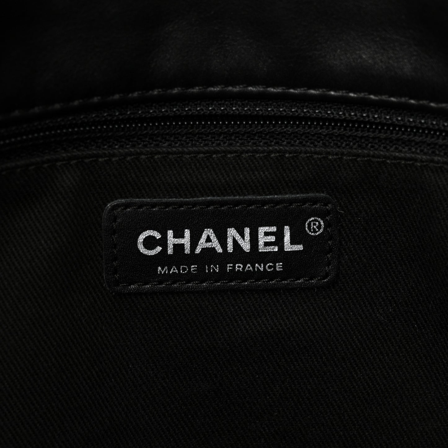 Calfskin Stitched Large Expandable Flap Bag Black