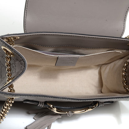 Gucci Guccissima Small Emily Chain Shoulder Bag Storm Grey 5 of 7
