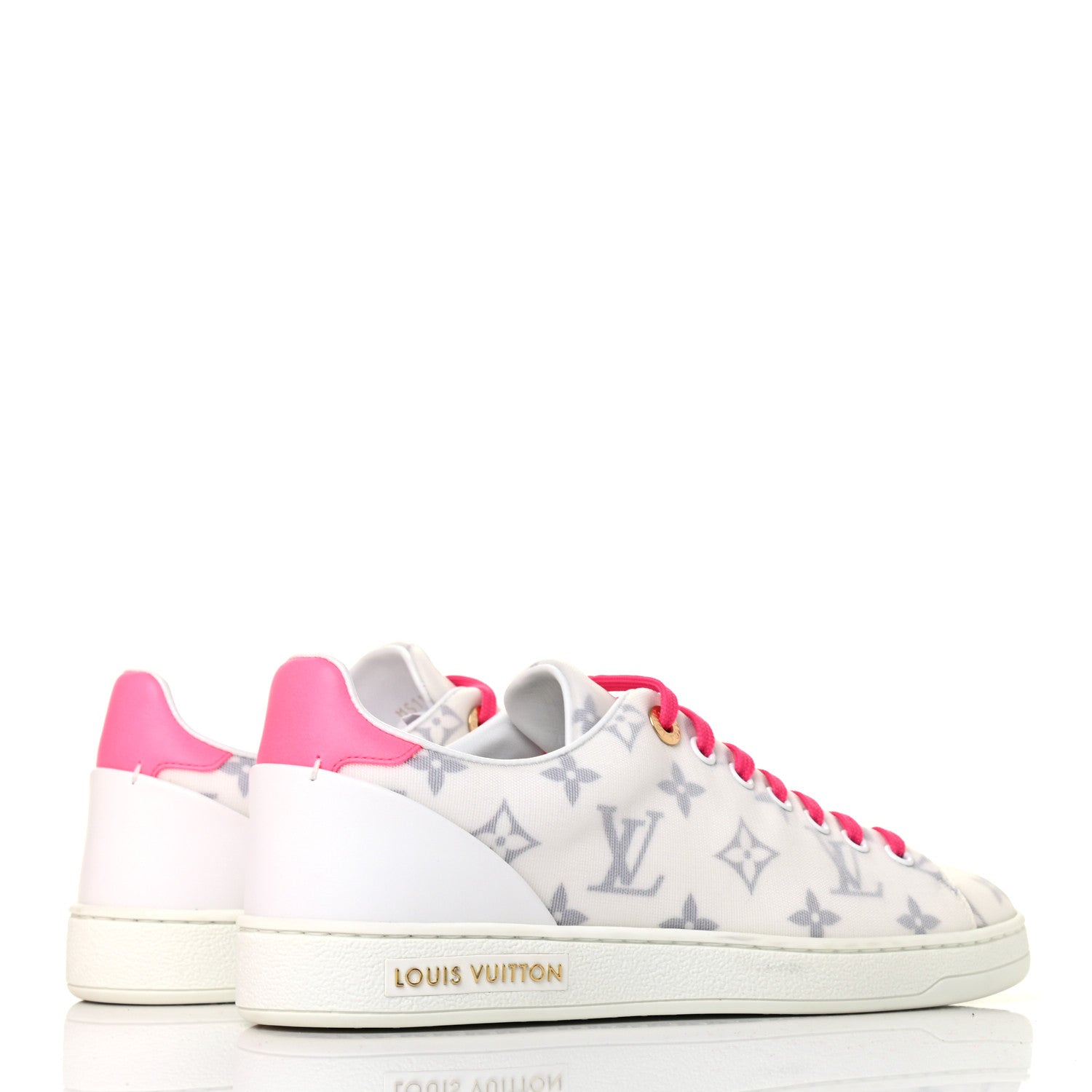 Louis Vuitton Technical Fabric Calfskin Monogram Frontrow Sneakers 37 Pink 3 of 4