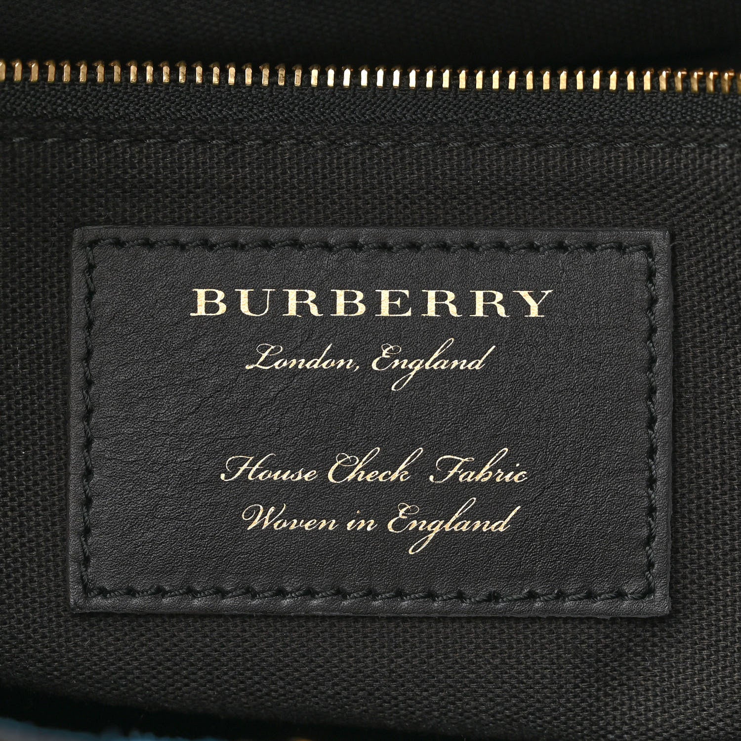 Burberry Snakeskin Textured Calfskin House Check Medium Banner Tote Blue 8 of 13
