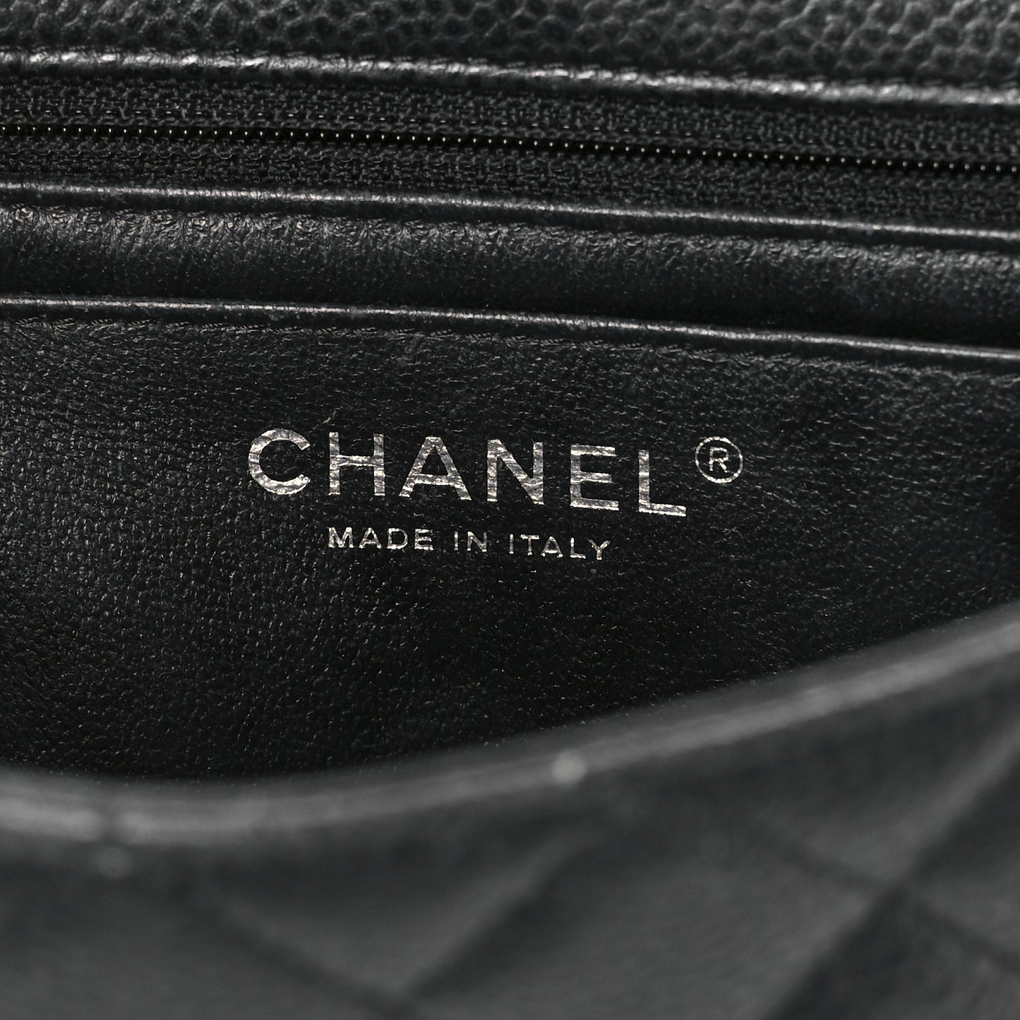 Caviar Quilted Mini Rectangular Flap Black