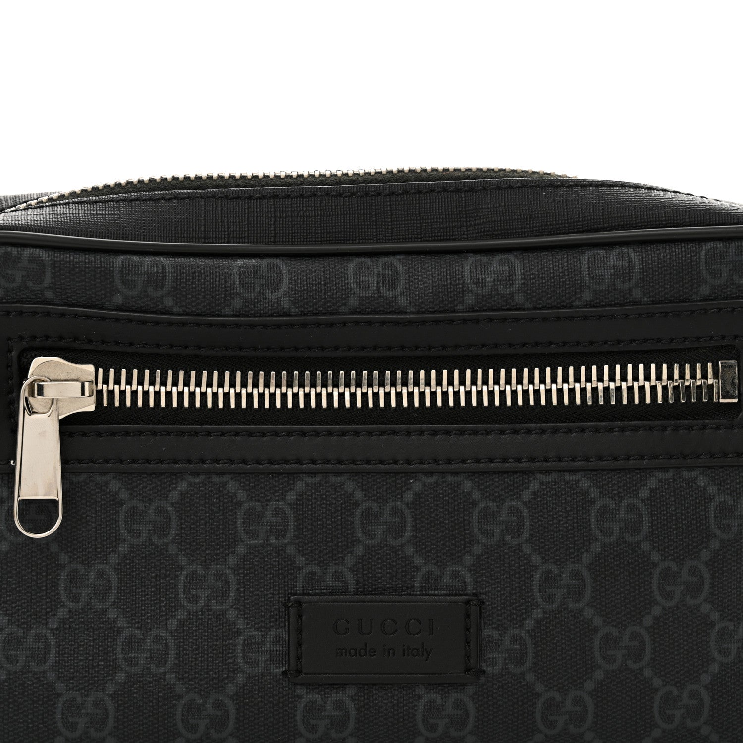 Gucci Soft GG Supreme Monogram Web Belt Bag Black Grey 8 of 13