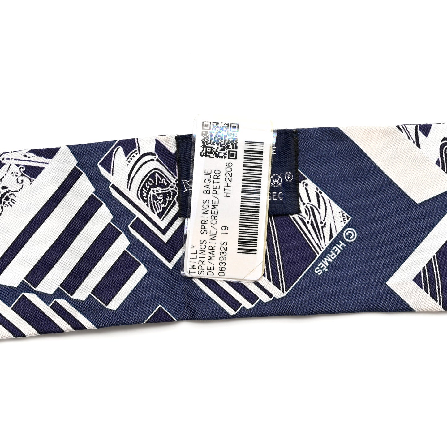 Silk Springs Springs Twilly Marine Creme Petrole