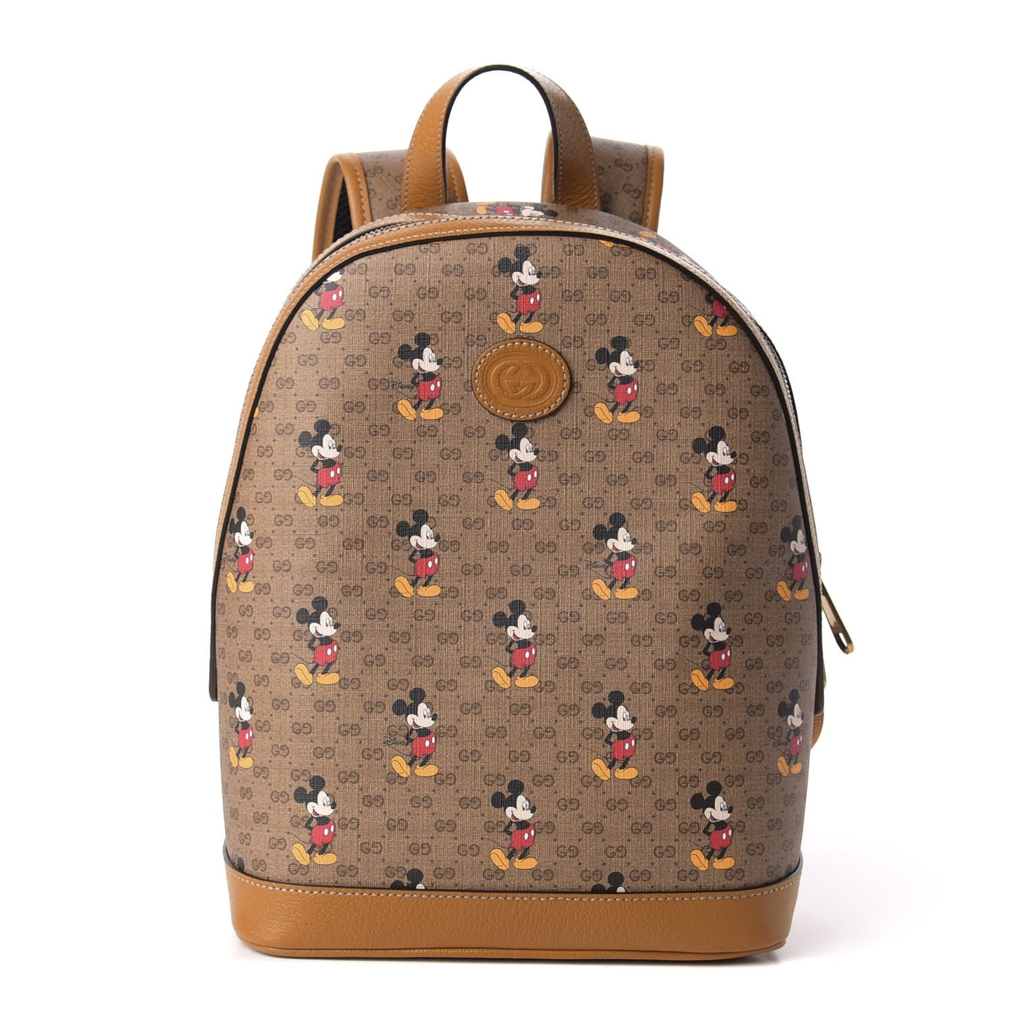 X DISNEY Mini Vintage GG Supreme Monogram Mickey Mouse Small Dome Backpack Beige Vintage Sun Oil