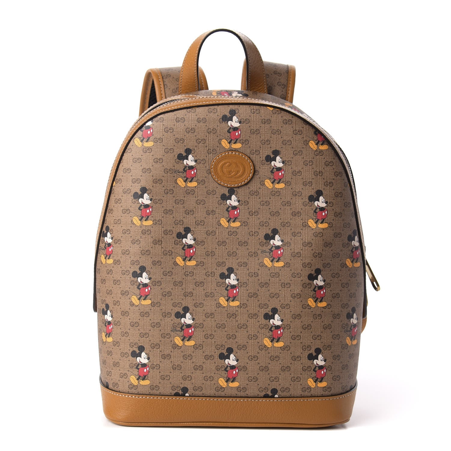 Gucci X DISNEY Mini Vintage GG Supreme Monogram Mickey Mouse Small Dome Backpack Beige Vintage Sun Oil 1 of 7
