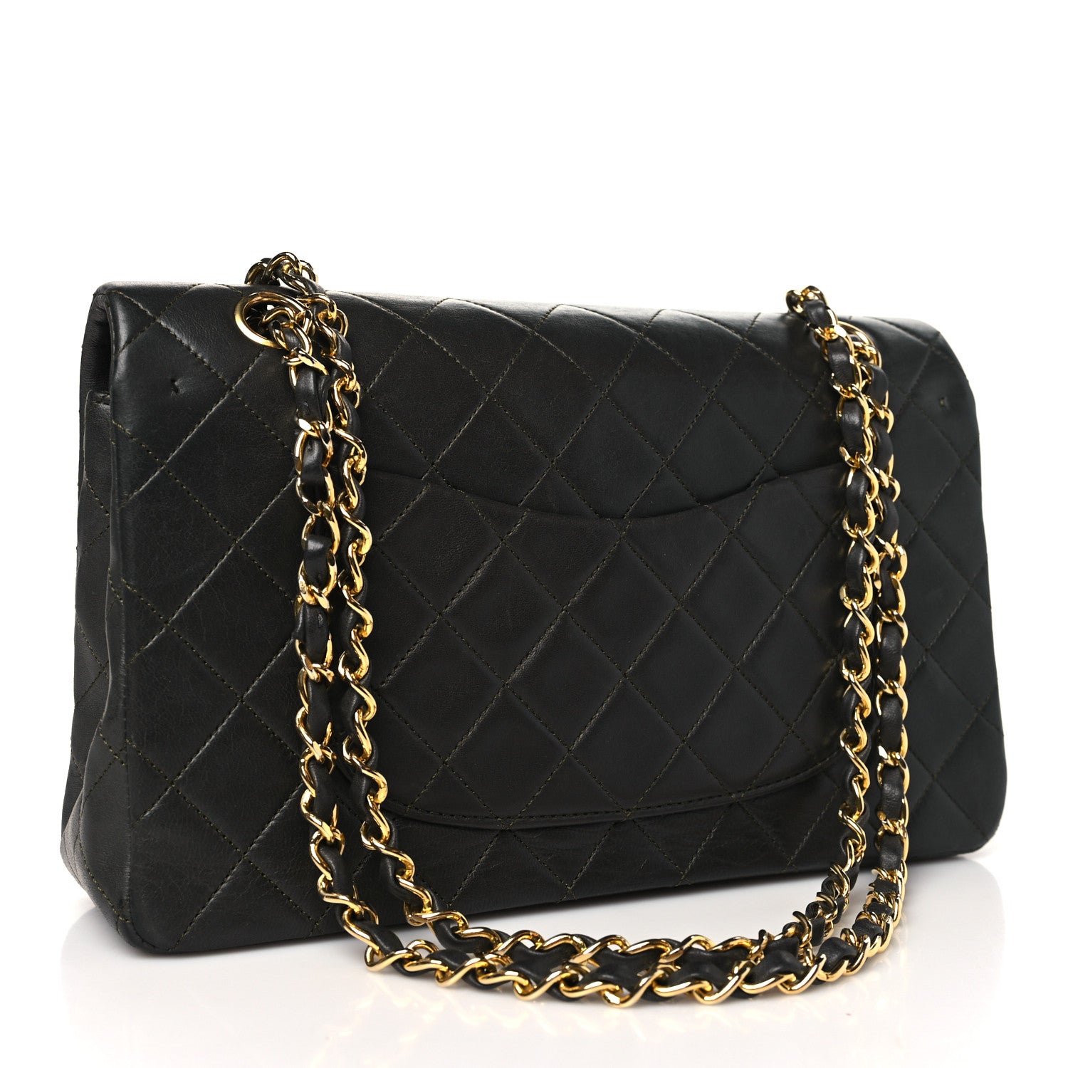 Chanel Lambskin Quilted Medium Double Flap Dark Grey 3 of 11