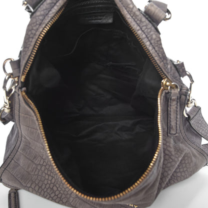 Givenchy Nubuck Crocodile Embossed Large Pandora Grey 5 of 10