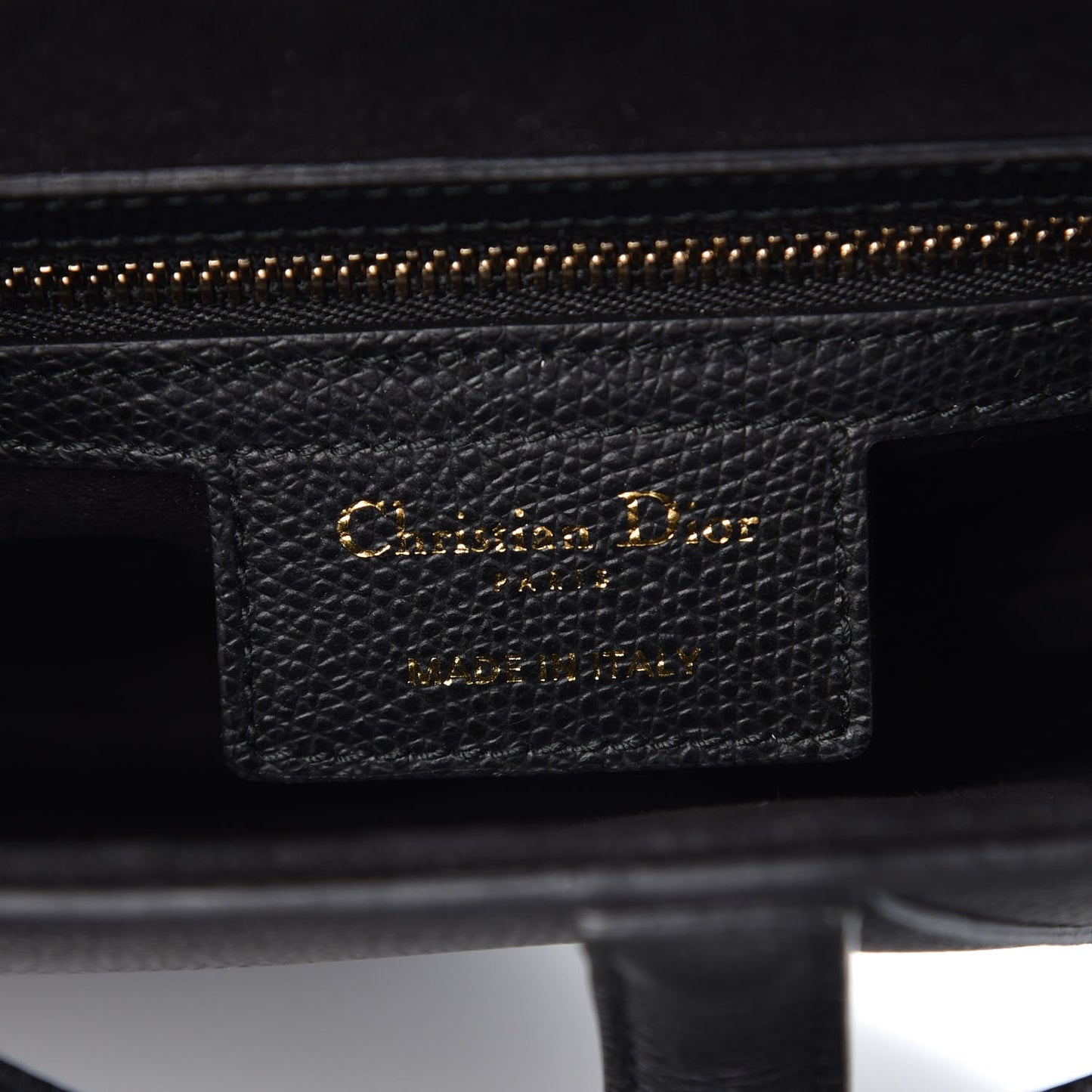 Grained Calfskin Saddle Bag Black