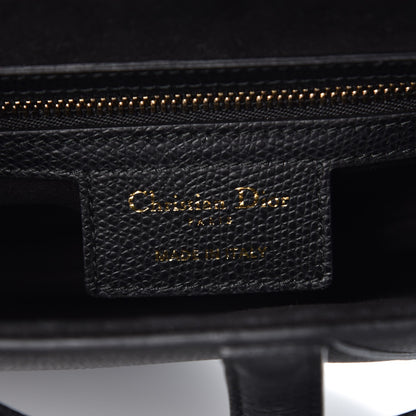 Christian Dior Grained Calfskin Saddle Bag Black 6 of 7