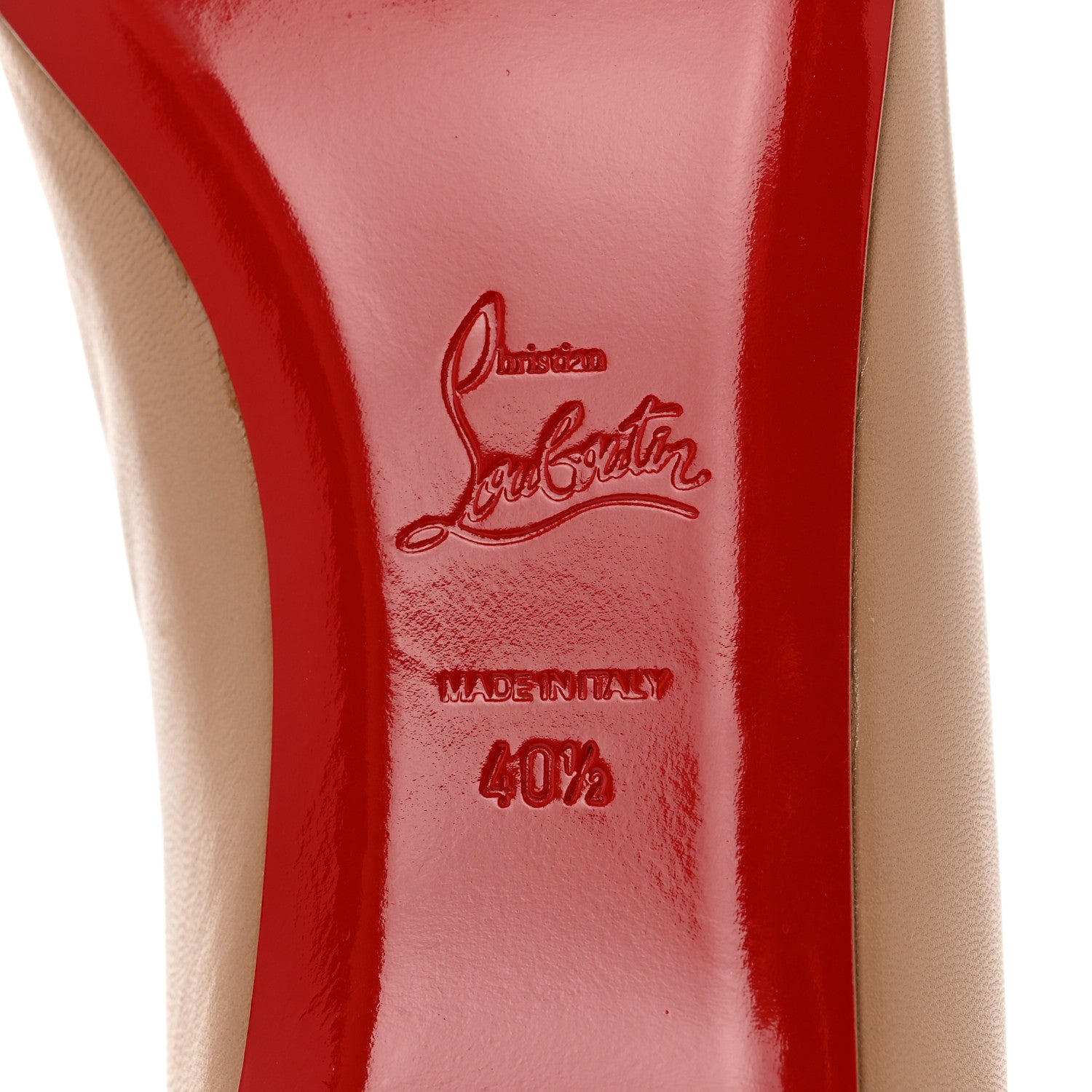 Christian Louboutin Kid Bareta Flats 40.5 Nude Light Gold 7 of 8