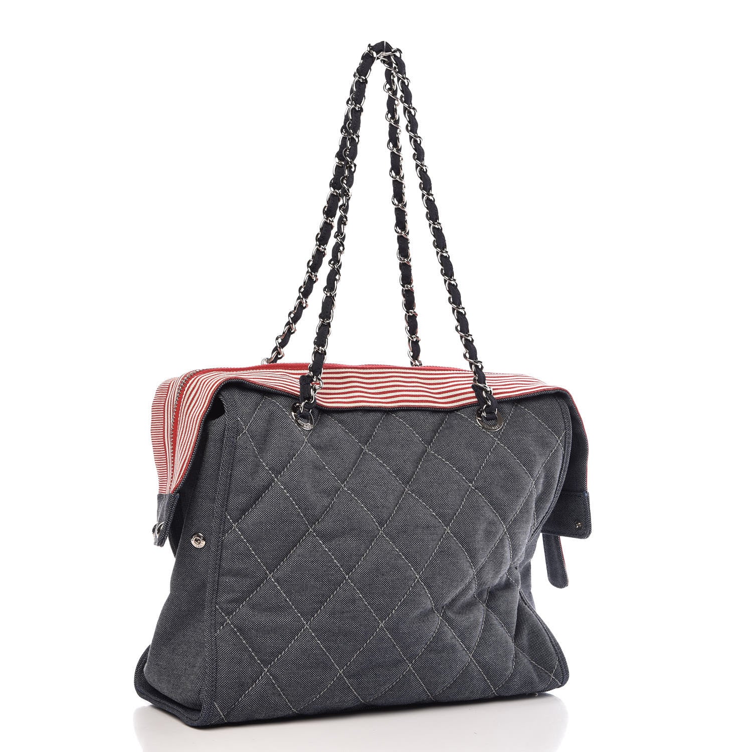 Chanel Denim Quilted CC Bag Blue 3 of 9