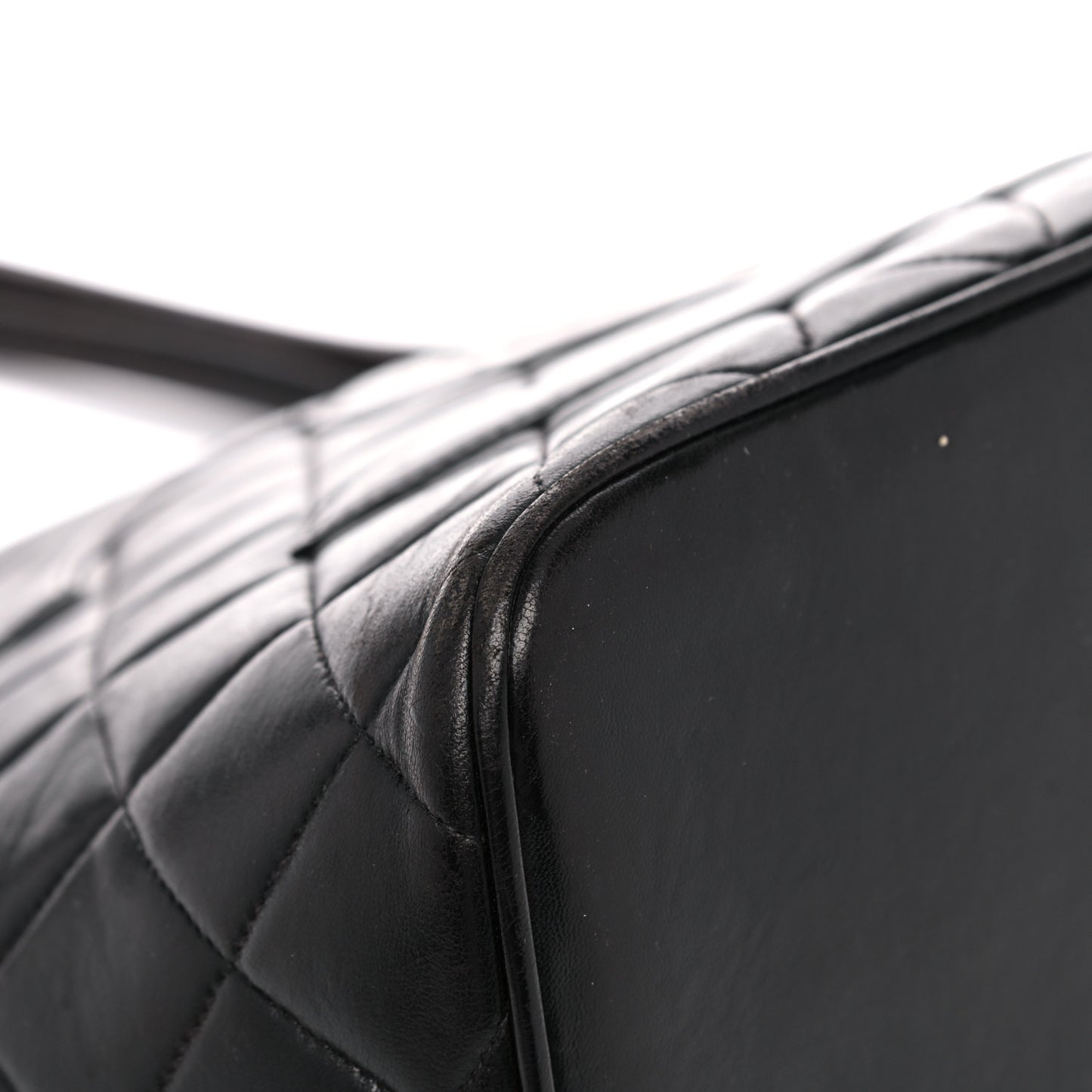 Lambskin Quilted Medallion Tote Black