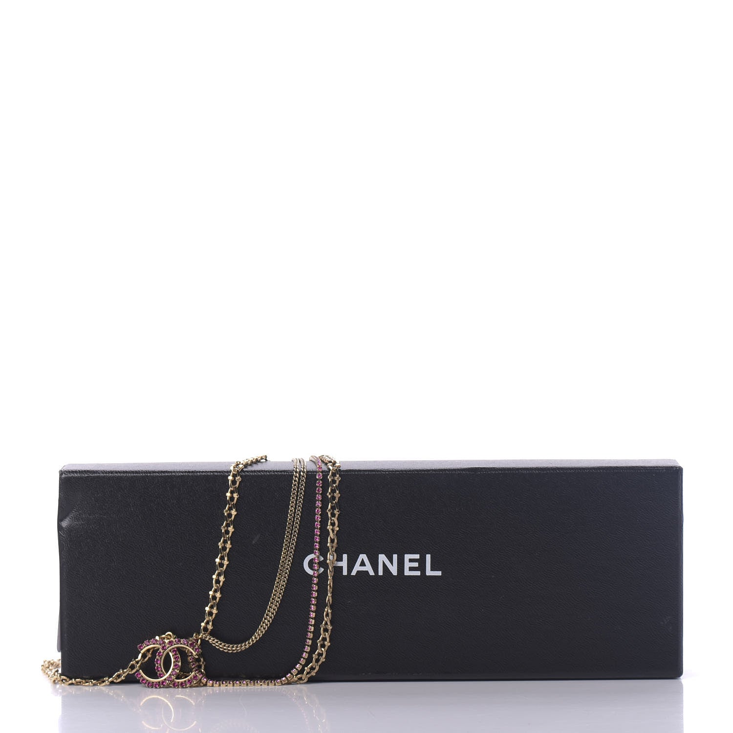 Chanel Crystal CC Multi Strand Necklace Gold 8 of 8