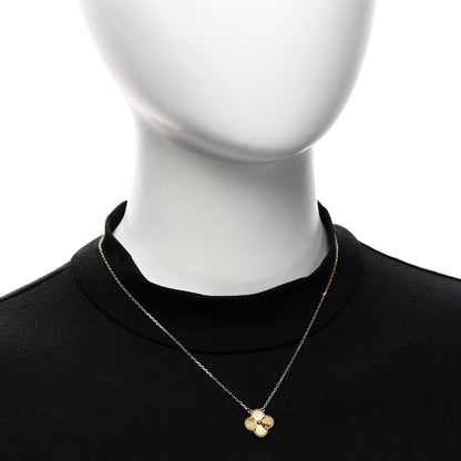 Van Cleef & Arpels 18K Yellow Gold Guilloche Vintage Alhambra Pendant Necklace 2 of 6
