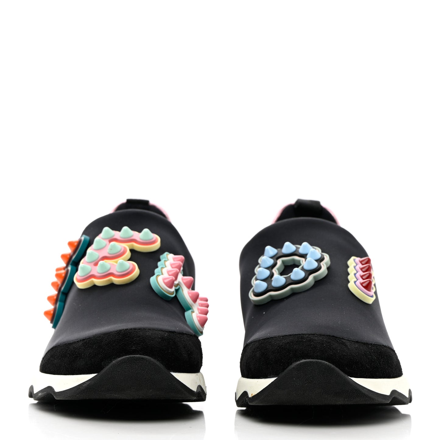 Neoprene Studded Fun Fair Scuba Sneakers 38 Pink Multicolor