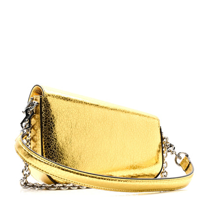 Gucci Metallic Demetra Mini Horsebit 1955 Asymmetric Shoulder Bag Gold 3 of 10