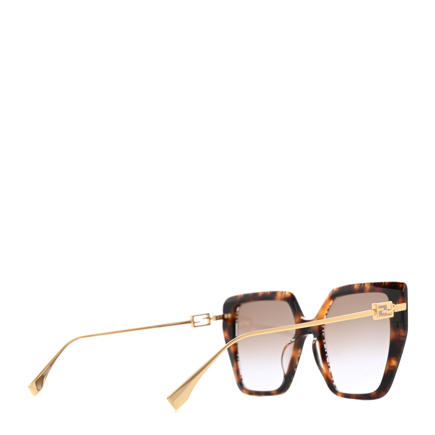 Fendi Acetate FF Butterfly Sunglasses FE40012U Havana 4 of 7