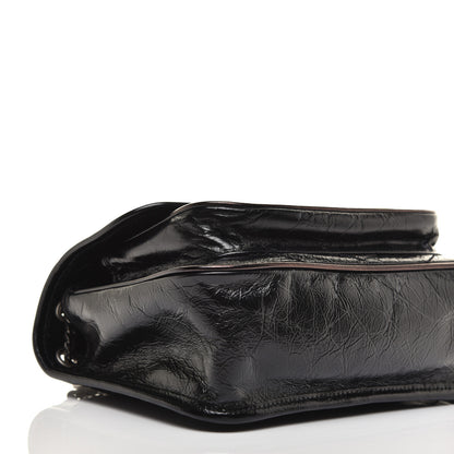 Saint Laurent Crinkled Calfskin Matelasse Monogram Baby Niki Chain Satchel Black 7 of 9