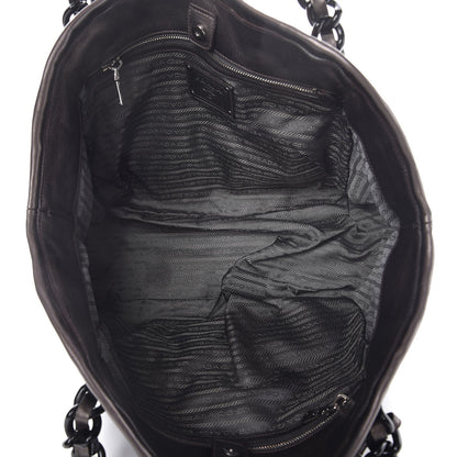 Prada Metallic Nappa Tessuto Tote Ardesia Mord 5 of 6