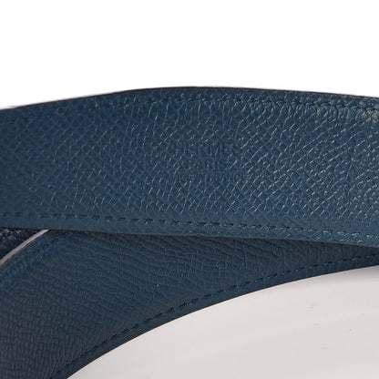 Hermes Swift Epsom 32mm Collier De Chien CDC Belt 85 Bleu Saphir Colvert 6 of 8