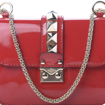 Valentino Garavani Patent Small Glam Lock Rockstud Flap Rosso Valentino 11 of 11