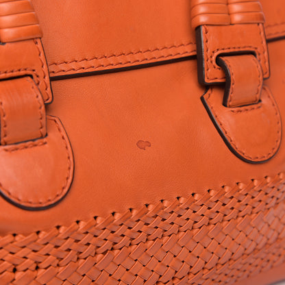 Gucci Calfskin Handmade Medium Top Handle Bag Orange 12 of 15