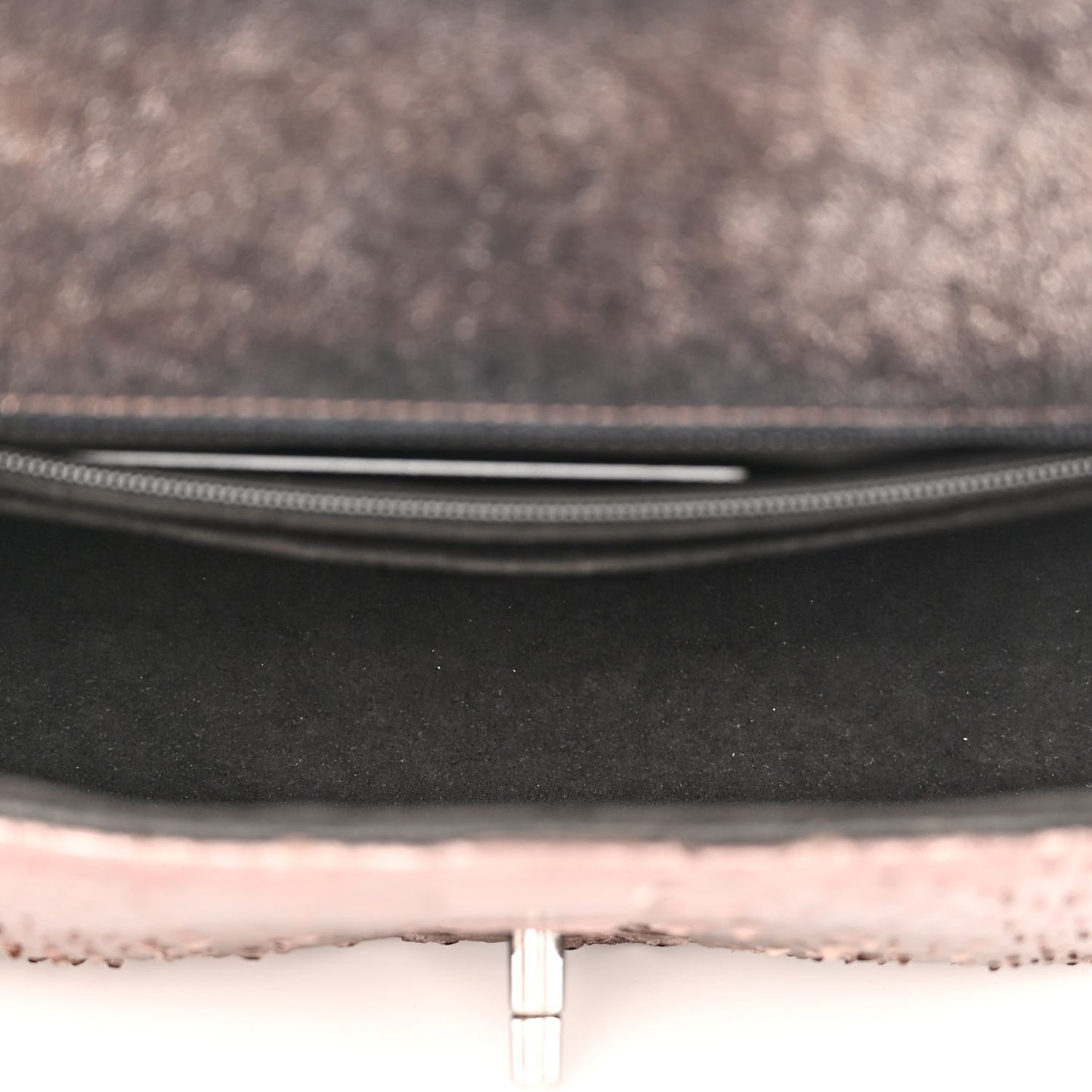 Metallic Snakeskin Mini Rectangular Flap Bronze