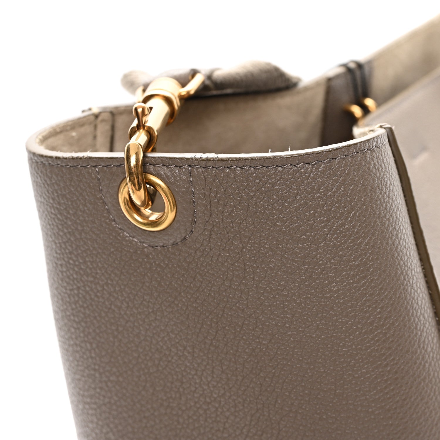 Celine Soft Grained Calfskin Sangle Bucket Bag Taupe 11 of 11