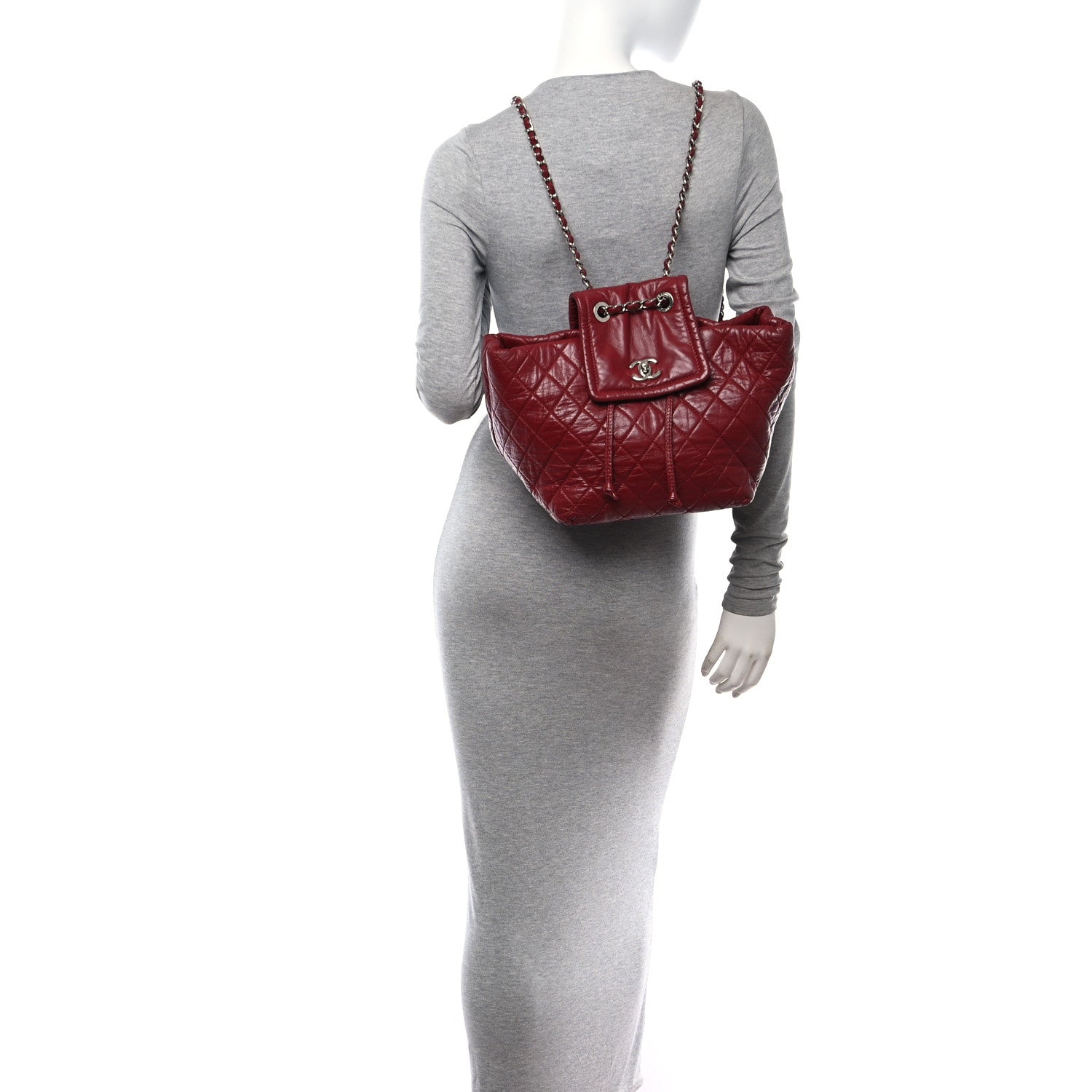 Chanel Lambskin Quilted Beijing Backpack Red 3 of 12