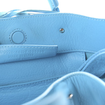 Balenciaga Supple Calfskin Papier A6 Zip Around Tote Bleu Caraibes 9 of 11