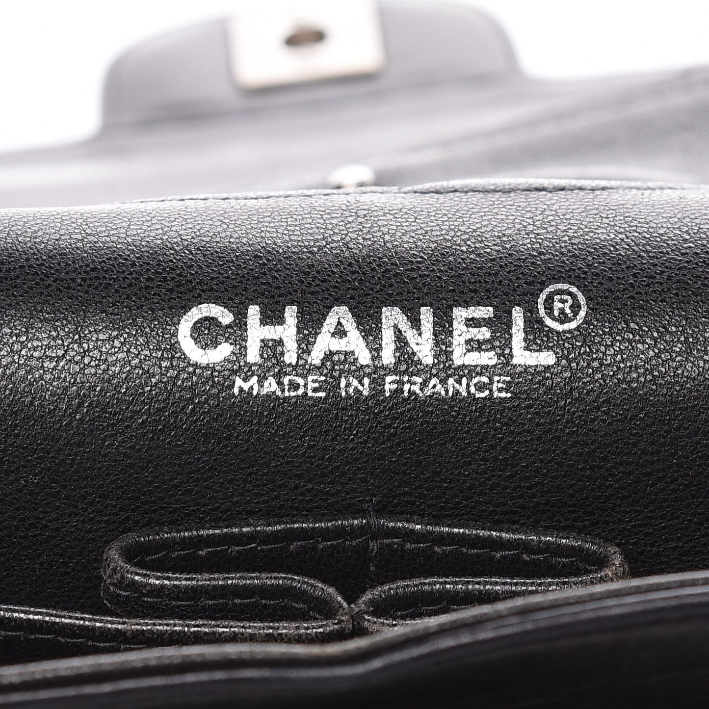 Patent Quilted Medium Double Flap Black