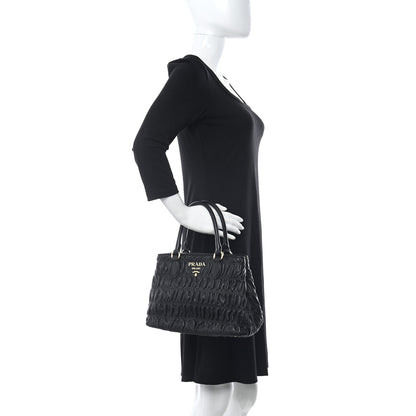Prada Nappa Gaufre Tote Black 2 of 9