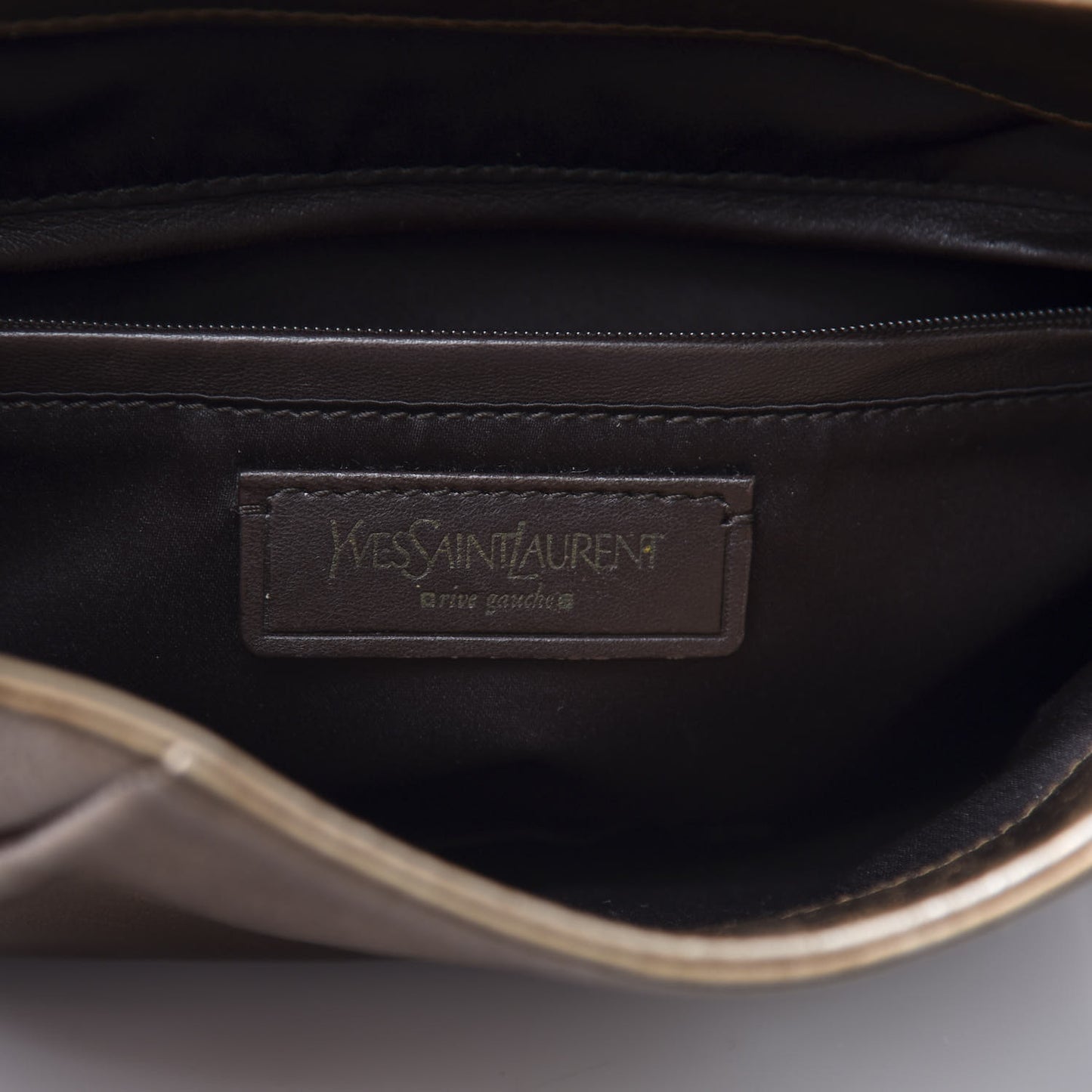 Metallic Chevre Bow Handbag Bronze