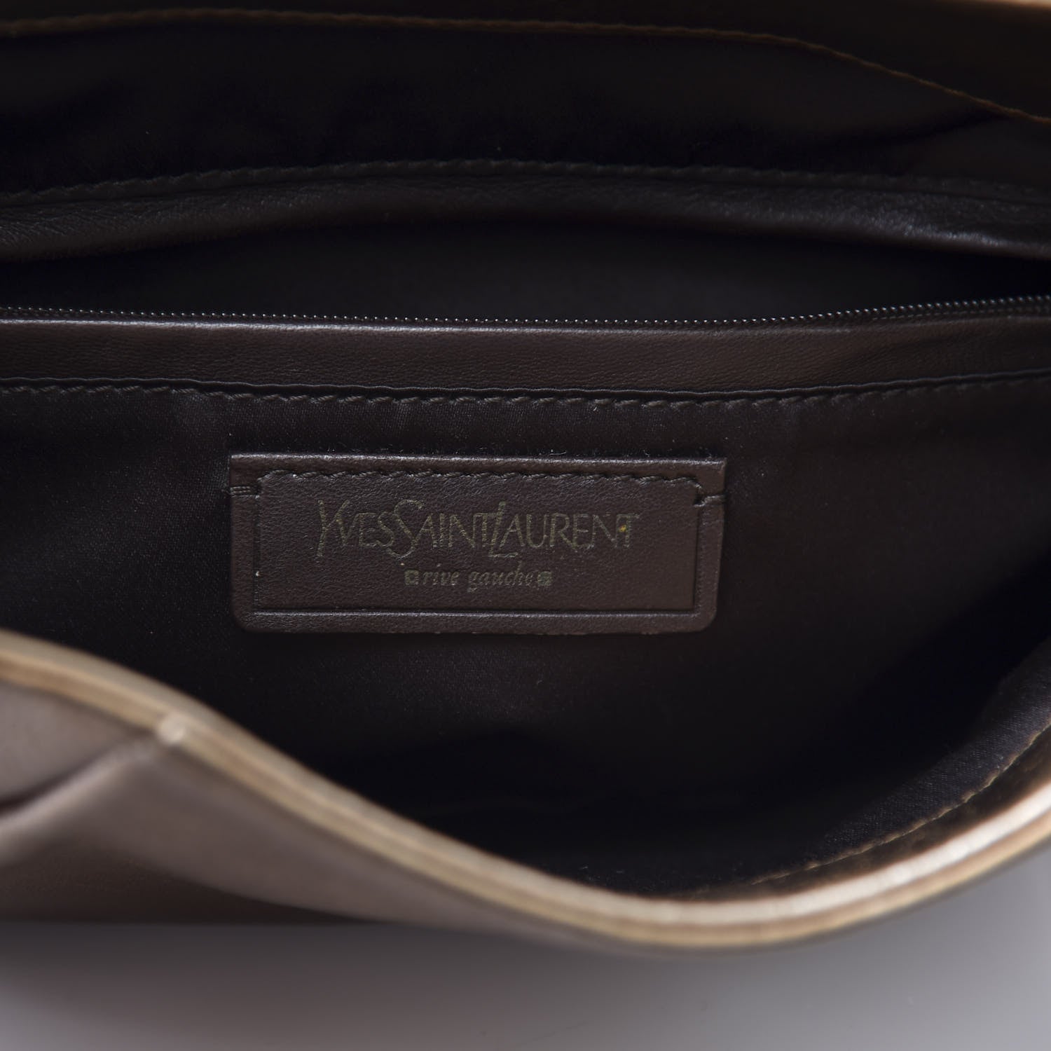 Saint Laurent Metallic Chevre Bow Handbag Bronze 5 of 9