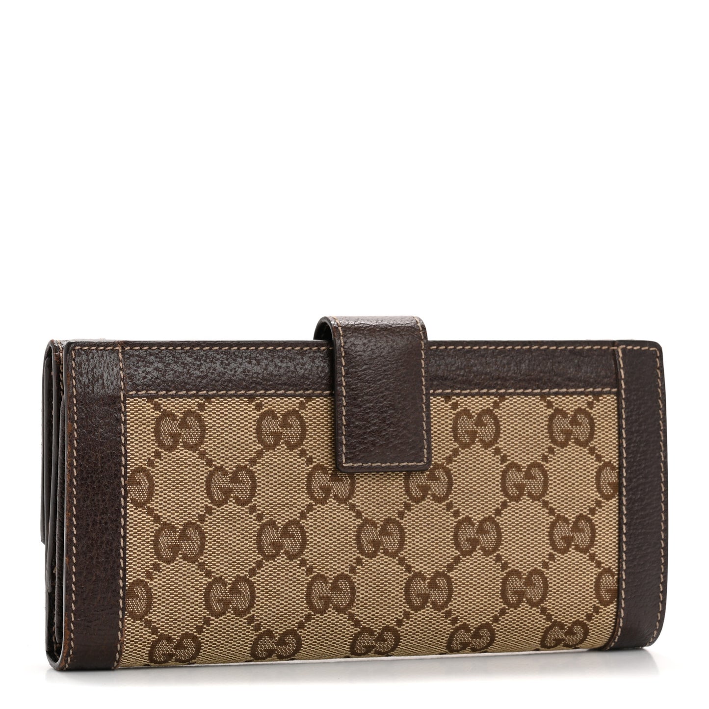 Crystal Monogram Continental Charmy Wallet Brown