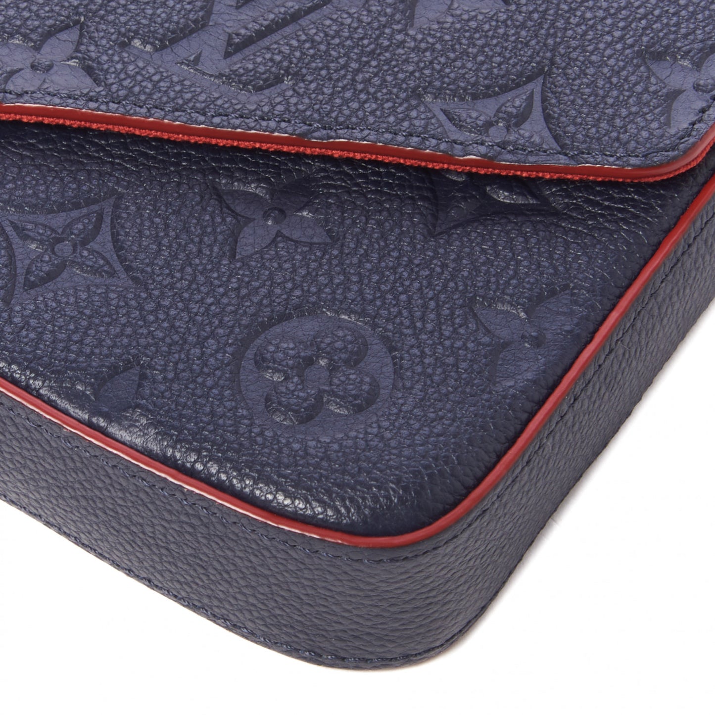 Empreinte Pochette Felicie Chain Wallet Marine Rouge