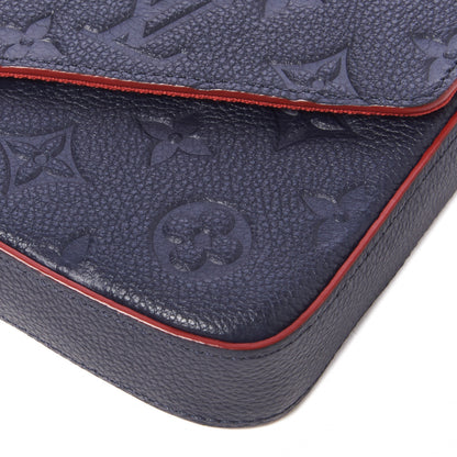 Louis Vuitton Empreinte Pochette Felicie Chain Wallet Marine Rouge 6 of 9