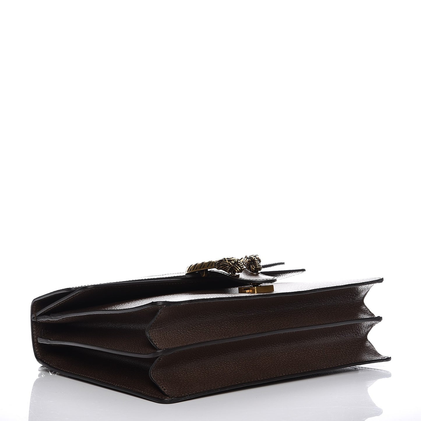 Textured Calfskin Web Medium Dionysus Shoulder Bag New Acero