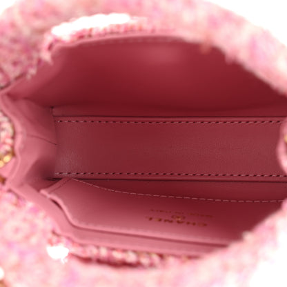 Chanel Tweed Quilted Mini Nano Kelly Shopper Pink 5 of 10