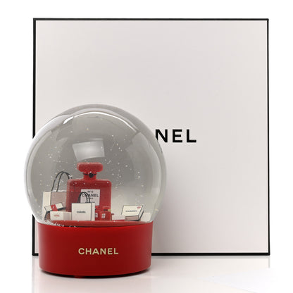 Chanel Glass N°5 Perfume Bottle Shopping Bag Snow Globe Red 5 of 5