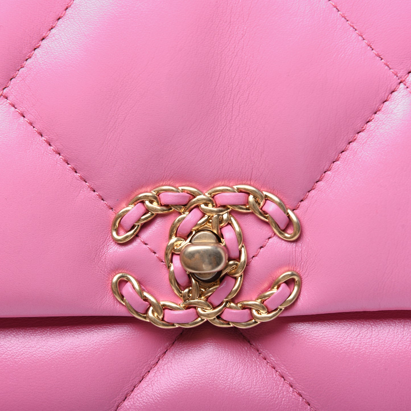 Lambskin Quilted Medium 19 Flap Pink