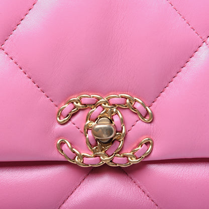 Chanel Lambskin Quilted Medium 19 Flap Pink 13 of 17