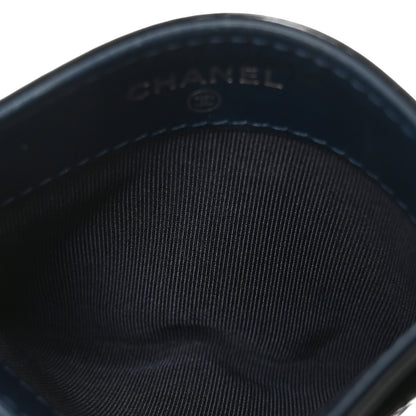 Chanel Patent Calfskin Quilted Card Holder Navy Blue 5 of 8