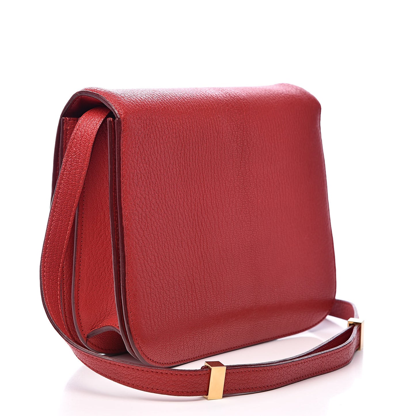 Goatskin Medium Classic Box Flap Bag Carmin
