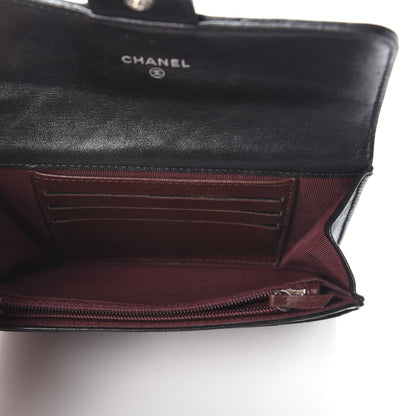 Chanel Lambskin Quilted Small Flap Wallet Black 5 of 7