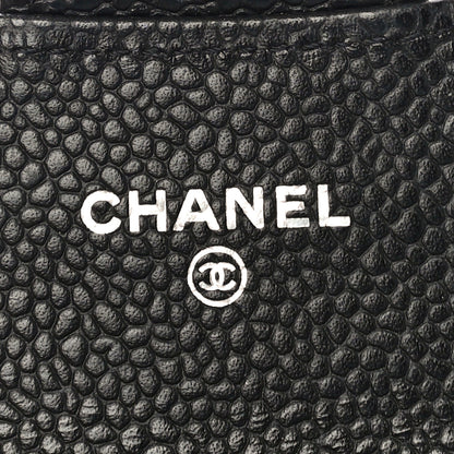 Chanel Caviar Quilted Flap Card Holder Wallet Black 6 of 12