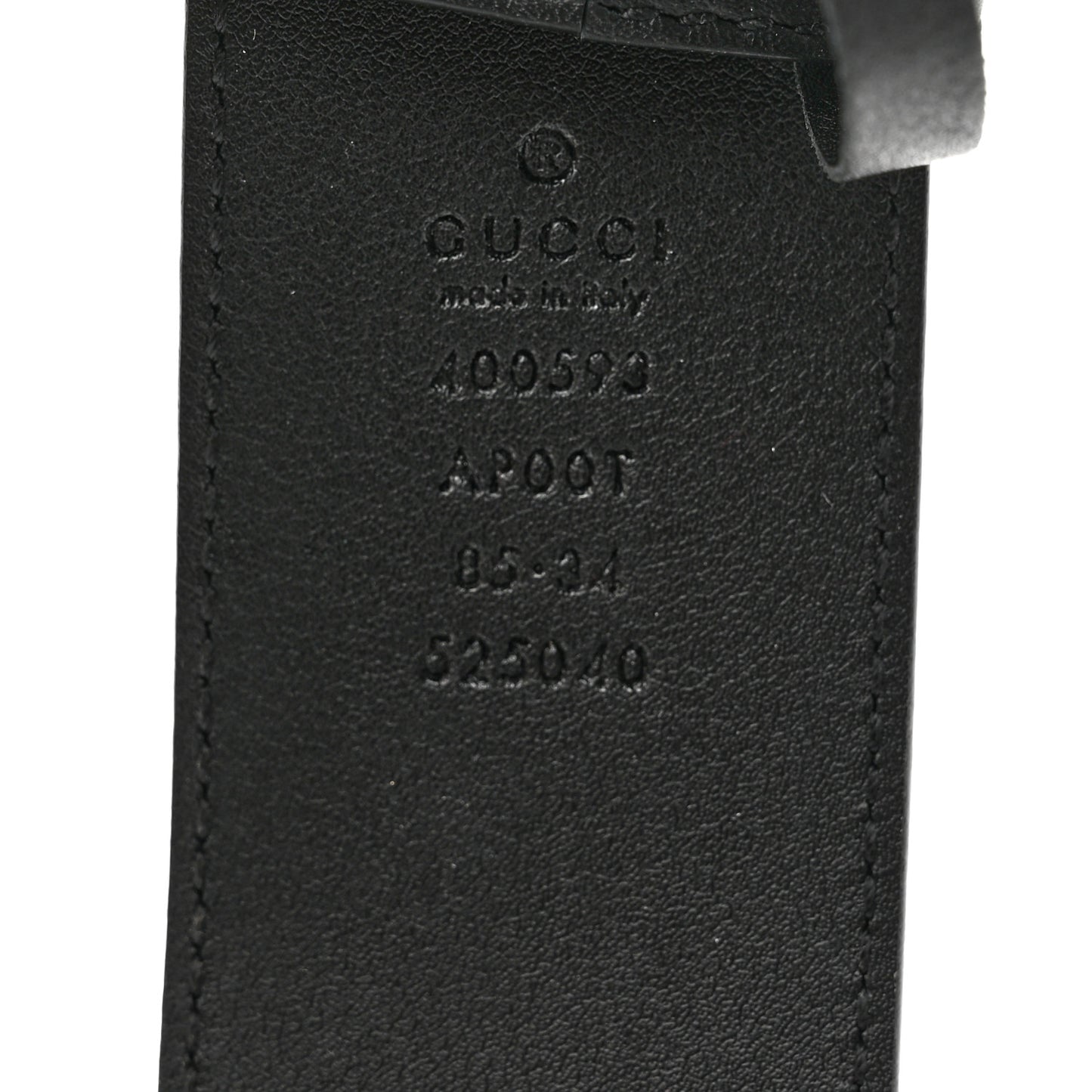 Calfskin Double G 40mm Belt 85 34 Black
