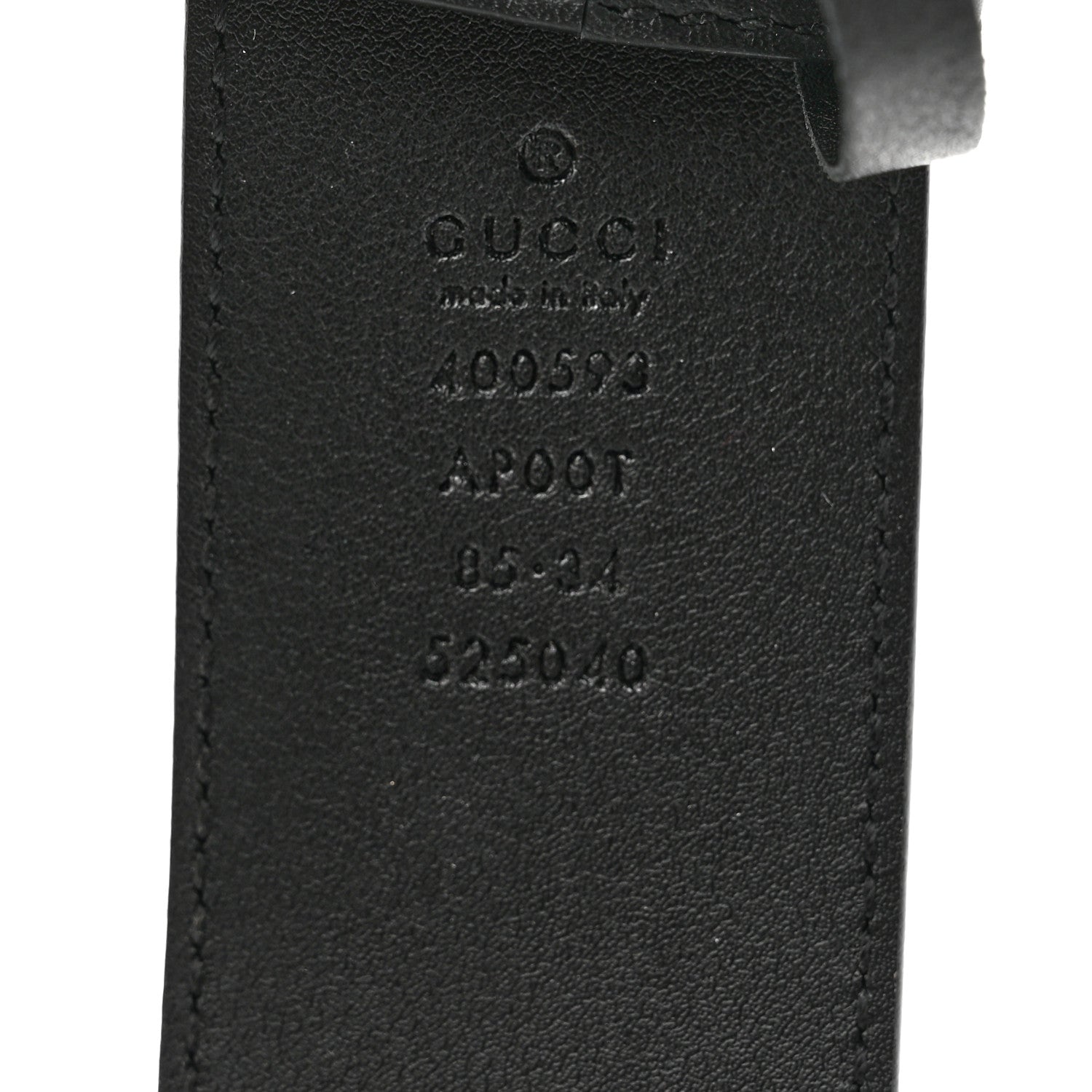 Gucci Calfskin Double G 40mm Belt 85 34 Black 3 of 4