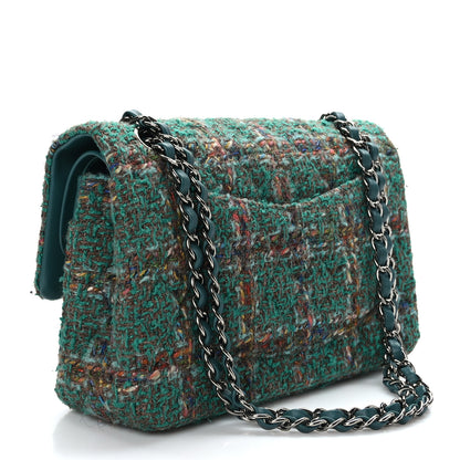 Chanel Wool Tweed Medium Double Flap Green 3 of 9